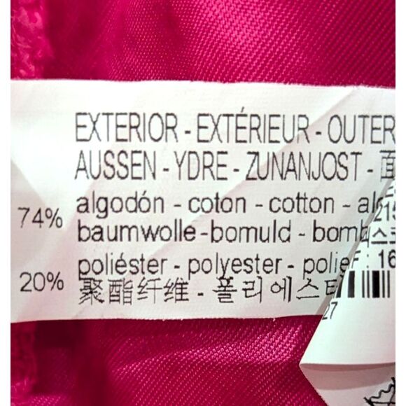 Zara Women's S Pink Fuchsia Tweed Textured Weave Blazer with Gold Buttons Accent - Picture 10 of 11